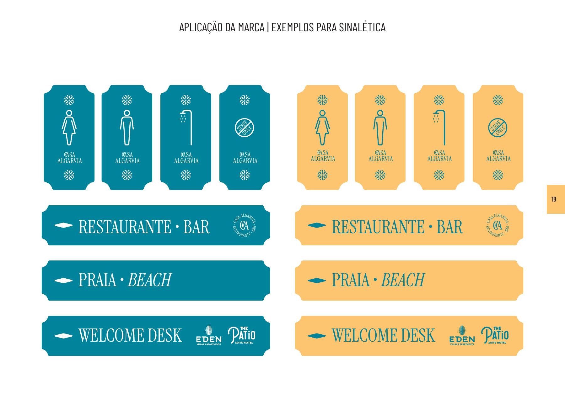 Casa Algarvia wayfinding design applications